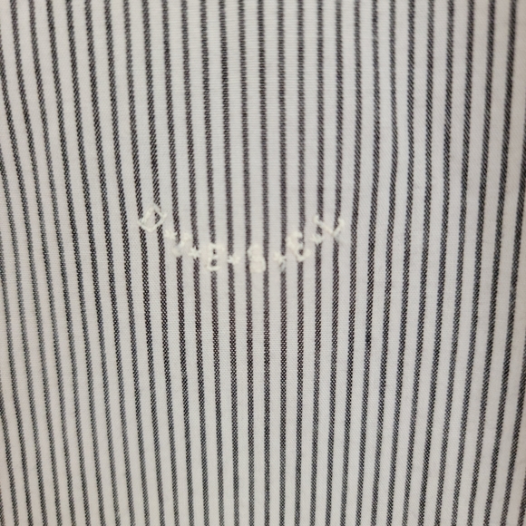 Mens Diesel Dress Shirt Size Large White with black pin stripe grey - Picture 2 of 5